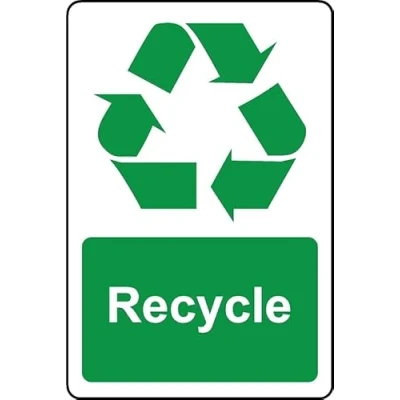 Image of Recycle Safety Sign 1mm Plastic (300mm x 200mm)