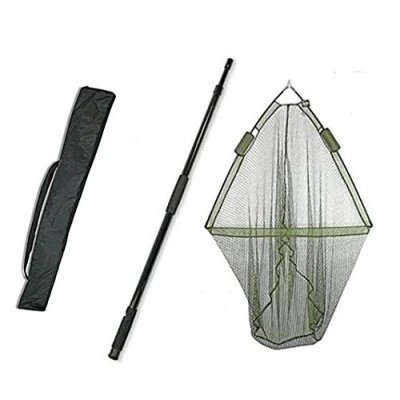 Image of 42&quot; CARP FISHING LANDING NET with DUAL FLOAT SYSTEM + 2M HANDLE STINK BAG