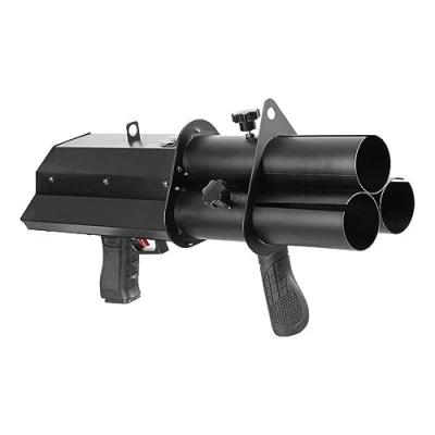 Image of MFYDPP 3 Shot Confetti Cannon Machine,Confetti Launcher,Rechargeable(Color:Without LED lights)