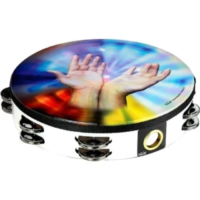 Image of Remo Tambourine Praise 10&quot; &quot;Sharing Hands&quot; TA 9210 00 21