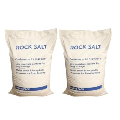 Image of Brown De Icing Rock Salt Gritting Snow Ice Driveways Paths Car Parks Winter 25kg