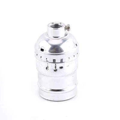 Image of E27 Edison Bulb Stand, Vintage Light Socket, Holder Socket Lamp Holder, Retro Pendant Stand Base Lighting Screw (No Wire No Switch Silver)