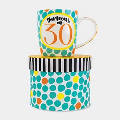 Image of Rachel Ellen Bone China Mug Gorgeous at 30 30th Birthday