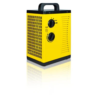 Image of Prem i air Elite Electric 2kW Turbo Fan PTC Industrial Space Heater With Thermostat, 3 Heat Settings and Carry Handle for use in Workshops, Garages, Offices, Shops, Sheds, Greenhouses Restaurants