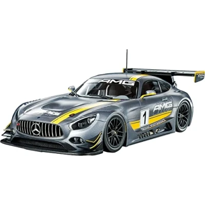 Image of TAMIYA 300024345 Mercedes Benz 24 AMG GT3#1 Toy Plastic Model Kit racing car Sports Fit Unpainted 24345, Multicoloured, Mittel