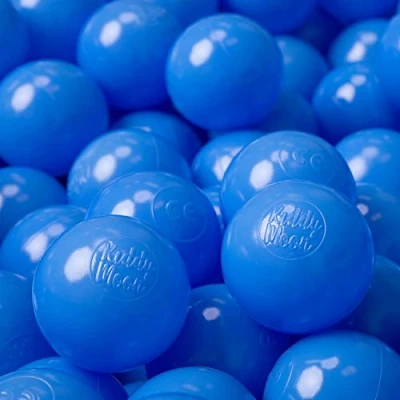 Image of KiddyMoon Soft Plastic Play Balls For Children 200 Balls/6Cm 2.36In Colourful Made In EU, Blue