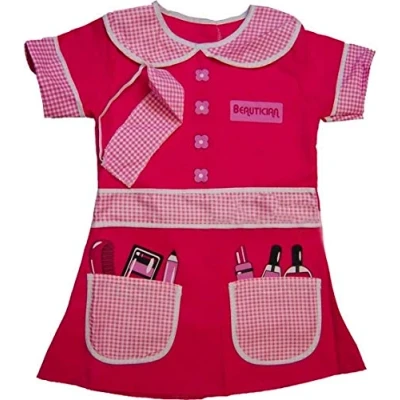 Image of Girls Boys Dress Up Beautician Therapist Outfit Pink Role Play Childrens Kids Party Fancy Ages 3 7 Years (3 5 Years)