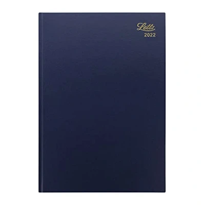 Image of Letts of London Standard A4 Week to View 2022 Diary Blue, 22 T31ZBL