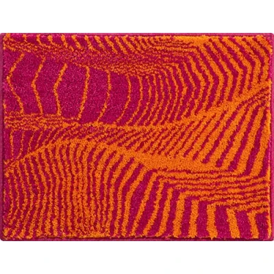 Image of Grund Exclusive Designer bath mat KARIM RASHID, ultra soft and absorbent, anti slip, 13, small 50x65 cm, orange