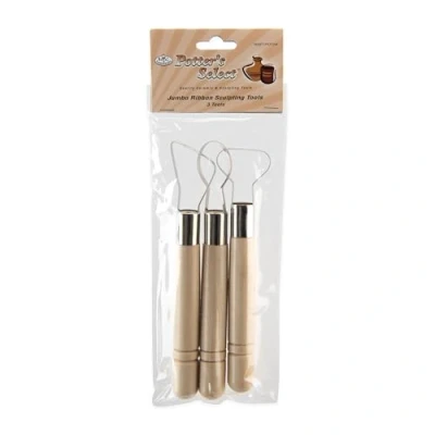 Image of Royal &amp; Langnickel 3 Jumbo Pottery Ribbon Sculpting Tools RSET POT14