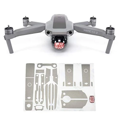 Image of Wrapgrade Skin compatible with DJI Mavic Air 2 Accent Color B (TITANIUM)