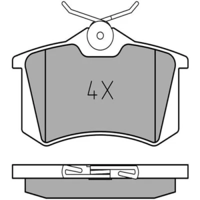 Image of 191698451B, 191698451C, 191698451D, 1E0698451, 1E0698451A Brake pad set MEYLE 025 209 6115 VOLKSWAGEN: GOLF 3, 2, Corrado, SEAT: Ibiza 2