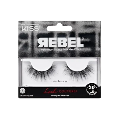 Image of KISS Lash Couture Rebel Collection False Eyelashes Single Pack, main character, 1 Pair