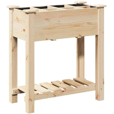 Image of vidaXL Garden Planter with Grids 71x37x76 cm Solid Wood Fir