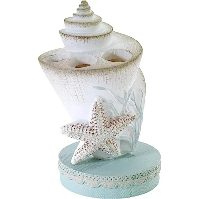 Image of Avanti Linens Toothbrush Holder, Countertop Essentials, Farmhouse Chic Bathroom Decor (Farmhouse Shell Collection)