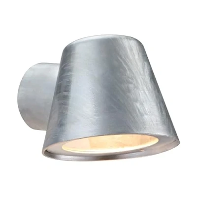 Image of Nordlux Aleria Outdoor Wall Light/Exterior Light Silver Silver, GU10 35W Waterproof &amp; Weather Resistant Porch, Patio, Garden, Garage, or Entrance. IP44, Class 1 (Insulated)
