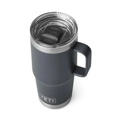 Image of YETI Rambler Travel Mug, Stainless Steel Vacuum Insulated with Stronghold Lid, Charcoal, 20 oz (591 ml)