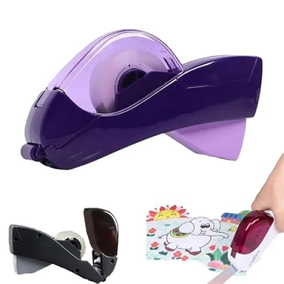 Image of Automatic Tape Dispenser,Automatic Dispenser sellotape,Hand held One Press Cutter for Gift Wrapping Scrap Book,Tape Packaging Tape,for Taping Gifts,Scrapbooks and Envelopes Gifts c