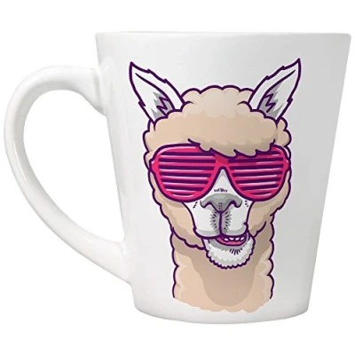 Image of Grindstore This Llama Don&#039;t Need No Drama Latte Mug for Tea or Coffee White