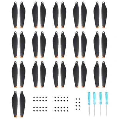 Image of Craznick 32pcs Propellers for DJI Mini 4 Pro/Mini 3 Pro Replacement Prop Blades Spare Propeller Blade Low Noise Wings Accessories Exclusive Screws Screwdrivers Orange Tip