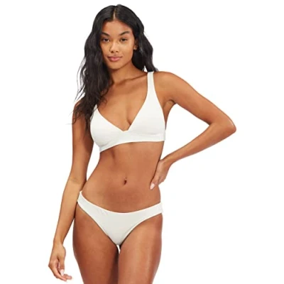 Image of BILLABONG Women&#039;s Classic Banded Tri Bikini Top, Salt Crystal, Medium