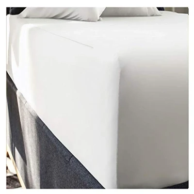 Image of rejuvopedic 16&quot; EXTRA DEEP Double Size Egyptian Cotton Fitted SNOW Sheet, Bedding. **Carefully Woven From Long Staples