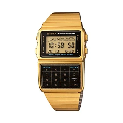 Image of Casio Men Digital Japanese Quartz Watch with Stainless Steel Strap DBC611G 1VT