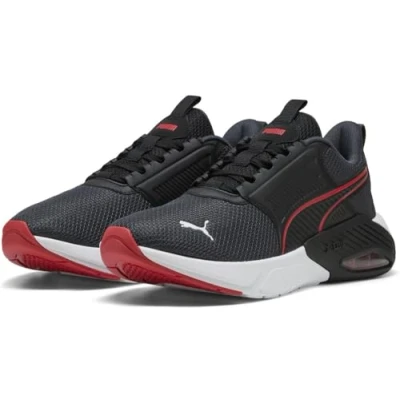 Image of Puma Xcell NOVA Unisex Training shoe, Size: 5, Black/for all time red Imitation leather/ textile
