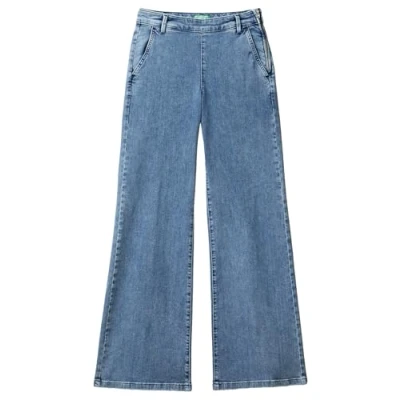 Image of United Colors of Benetton Womens 4ac6df06v Pants, Blue, 12 UK