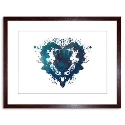 Image of Wee Blue Coo INK SPLAT THISTLE HEART FRAMED FRAME PICTURE POSTER ART PRINT GIFT F97X10021