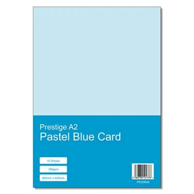 Image of Prestige A2 Pastel Blue 180gsm Craft Card x 10 Sheets (594mm 420mm)