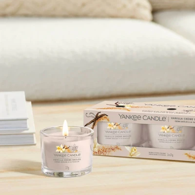 Image of Yankee Candle Vanilla Creme Brulee Filled Votive