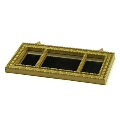 Image of MyTinyWorld Dolls House Miniature Large Gold Mirror