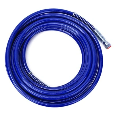 Image of 6.3mm (1/4in) Paint Spray Hose Airless Sprayer Gun Flexible Fiber Tube High Pressure Universal Blue Color 10 Meters 3265Psi