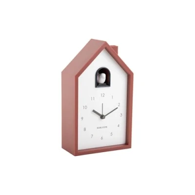 Image of Karlsson Modern Cuckoo Alarm Clock in Red Ochre