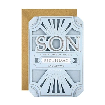 Image of Hallmark Birthday Card for Son Classic Laser Cut 3D Design