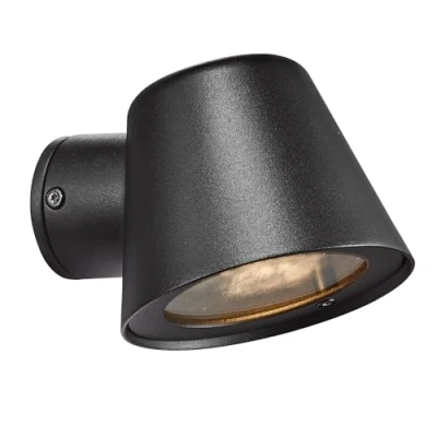 Image of Nordlux Aleria Wall Light in Black Homeware Indoor Outdoor Living Façade Driveway Bathroom Lighting Décor GU10 Class 1 (Earth Contact) 35 Watts IP44 Dimmable