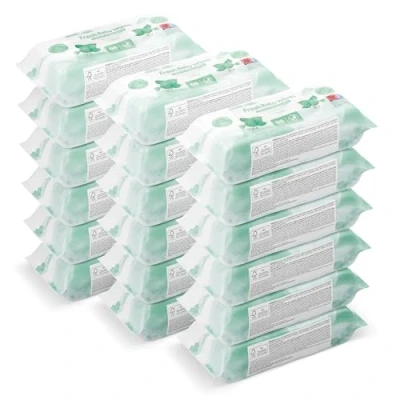 Image of Amazon Brand Mama Bear Fresh Lightly Fragranced Baby Wipes, 1008 Count (18 Packs of 56), Packaging May Vary