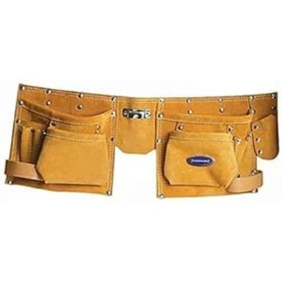 Image of Silverline Double Pouch Tool Belt 8 Pocket 300 x 200mm