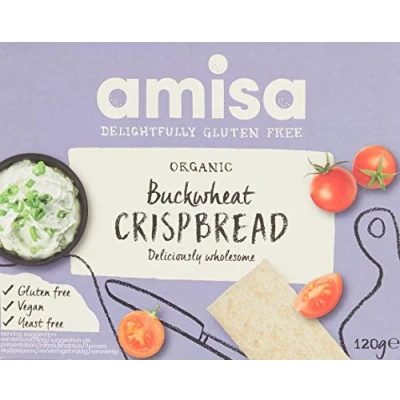 Image of Organic Gluten Free Buckwheat Crispbread, 120g Low Carb, Yeast Free, GMO &amp; Vegan Friendly The Perfect Healthy Snack