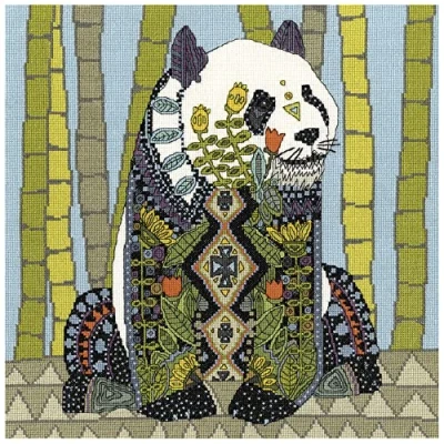 Image of Bothy Threads Cross Stitch Kit Jewelled Panda