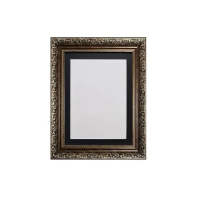 Image of FRAMES BY POST Large Dahlia Bronze Picture Photo Frame with Black Mount A3 Image Size A4 Plastic Glass
