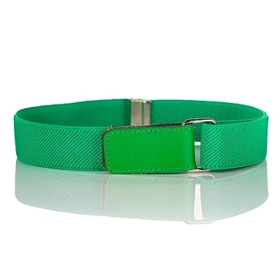 Image of Olata Children’s Stretch Elasticated Belt with Adjustable Hook and Loop Fastening 5 12 years. Green