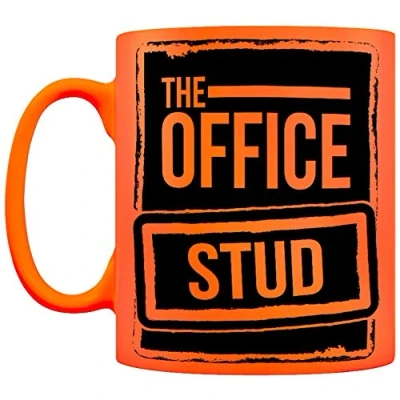 Image of Grindstore The Office Stud Neon Mug for Tea or Coffee Orange
