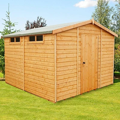 Image of 10&#039; x Shire Premium Security Apex Wooden Garden Shed (2.99m 2.99m)