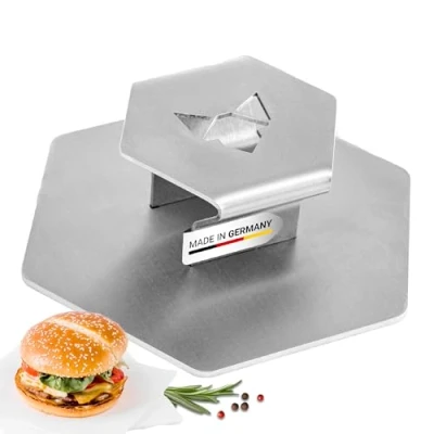 Image of FENNEK Smasher Barbecue Burger Press A Great Tool for The Kitchen, Garden, Restaurants, Camping and Much More Made from Polished Stainless Steel
