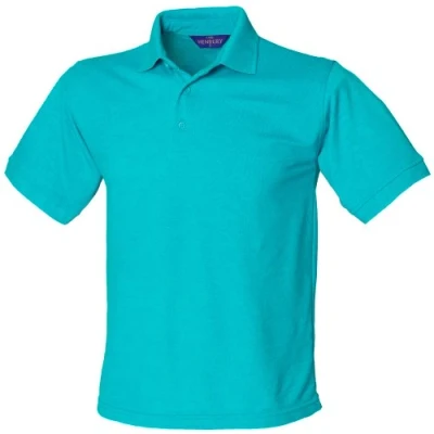 Image of Henbury Mens Short Sleeved 65/35 Pique Polo Shirt (L) (Turquoise)