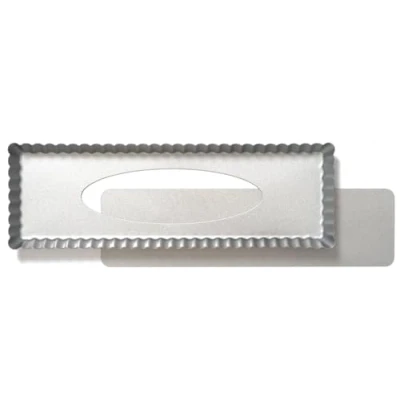 Image of DECORA 0070026 Non Stick Tart PAN 35 X 11 2,5 W/Removable Bottom, Acciaio, Gray