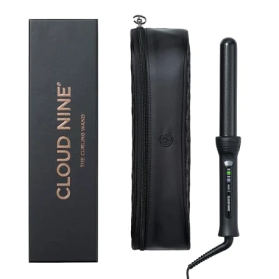 Image of CLOUD NINE The Curling Wand Hair Curler Styling Tool Variable Temperature Control 125C to 175C Range of Types Strong Shiny Healthy Results Ceramic Barrel Pivoting Cord Quick Heat