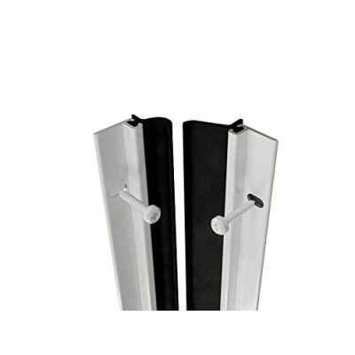 Image of Heavy Duty Aluminium White brush around door seal draught excluder weather proofing by Stormguard. Size 4 x1028 mm and 1 x 914 mm, enough for one single opening